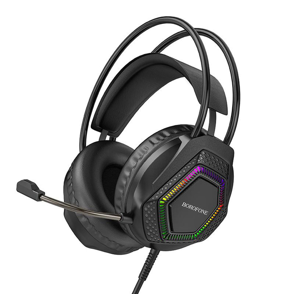 Gaming slušalice 3.5mm Borofone BO105 Thunder, RGB, 2m, Crne