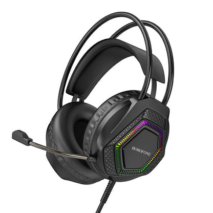 Gaming slušalice 3.5mm Borofone BO105 Thunder, RGB, 2m, Crne