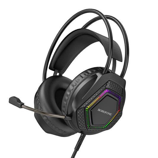 Gaming slušalice 3.5mm Borofone BO105 Thunder, RGB, 2m, Crne