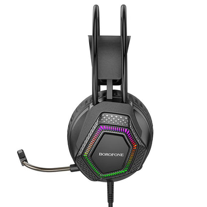 Gaming slušalice 3.5mm Borofone BO105 Thunder, RGB, 2m, Crne