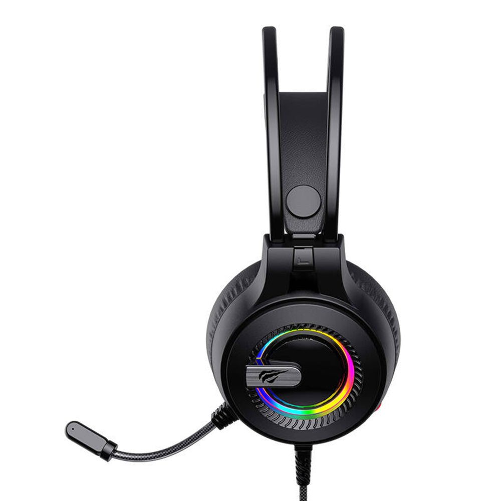 Slušalice za gaming 3.5mm HAVIT H2040d, RGB, 2.1m, Crne