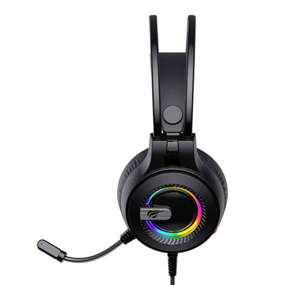 Slušalice za gaming 3.5mm HAVIT H2040d, RGB, 2.1m, Crne