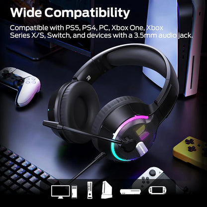 Gaming slušalice 3.5mm Monster Mission 320, RGB, 1.9m, Crne