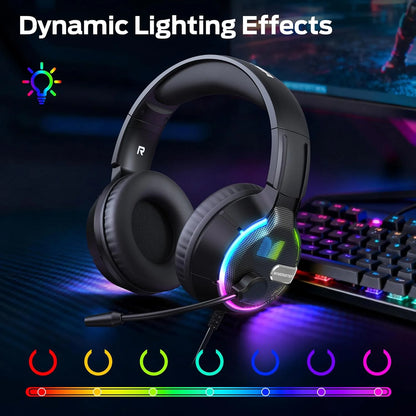 Gaming slušalice 3.5mm Monster Mission 320, RGB, 1.9m, Crne