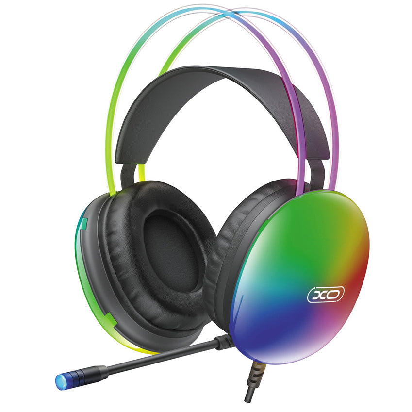 Gaming slušalice 3.5mm XO Design GE11, RGB, Crne