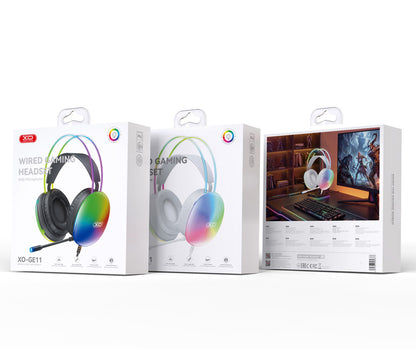 Gaming slušalice 3.5mm XO Design GE11, RGB, Bijele