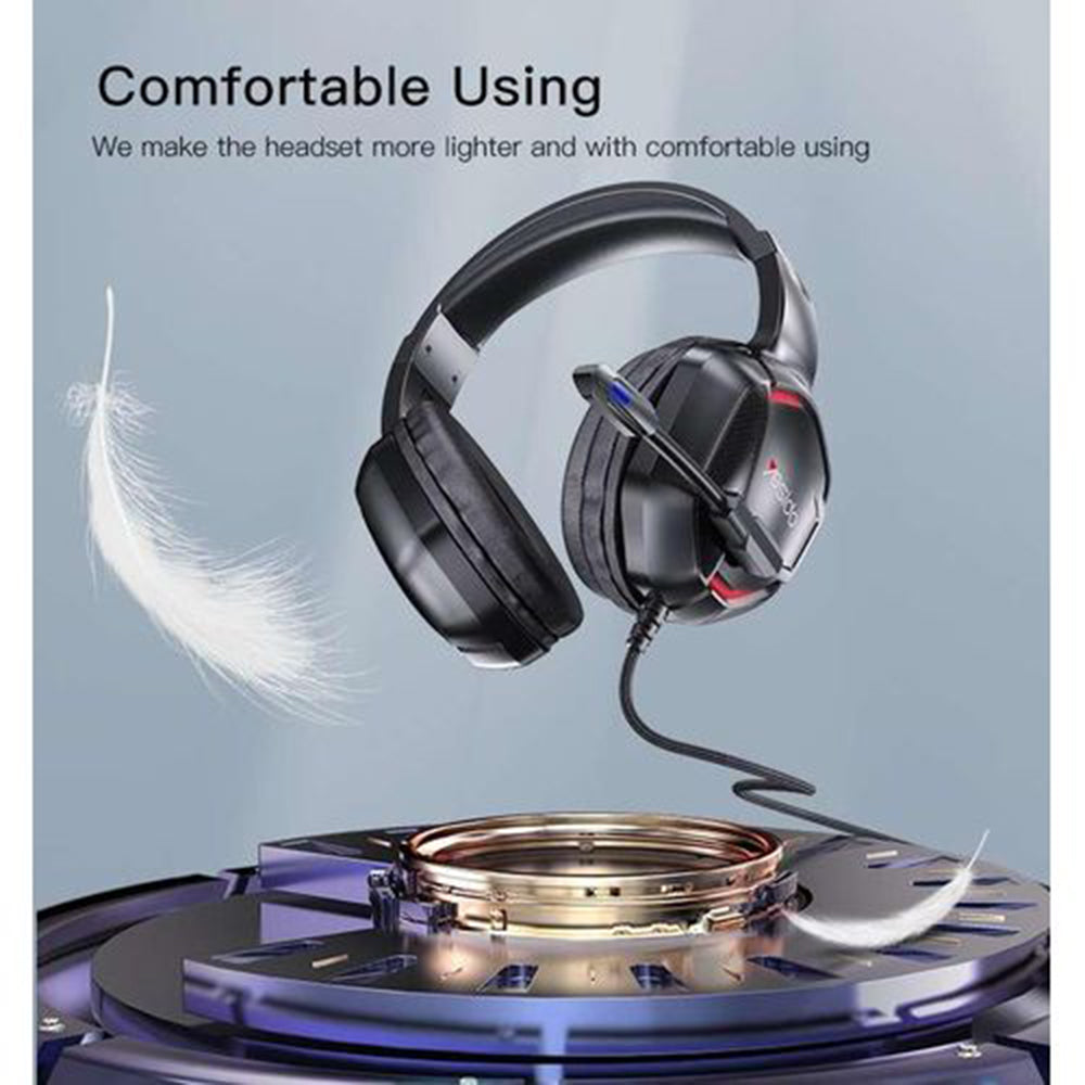 Slušalice za gaming 3.5mm Yesido EK01, RGB, 1.2m, Crne