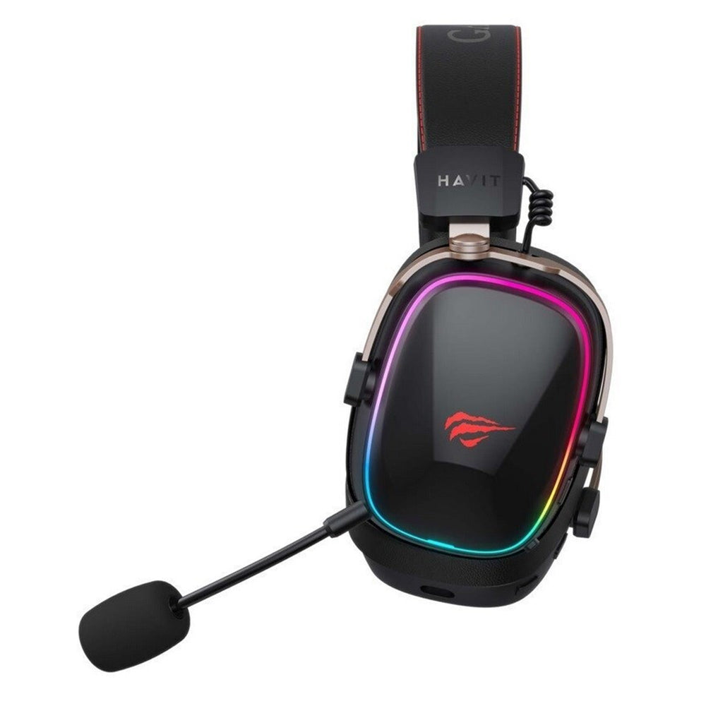 Bežične gaming slušalice HAVIT H2039BG, RGB, BT / Wi-Fi / Žičane, Crne Okr.