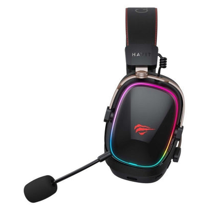 Bežične gaming slušalice HAVIT H2039BG, RGB, BT / Wi-Fi / Žičane, Crne Okr.