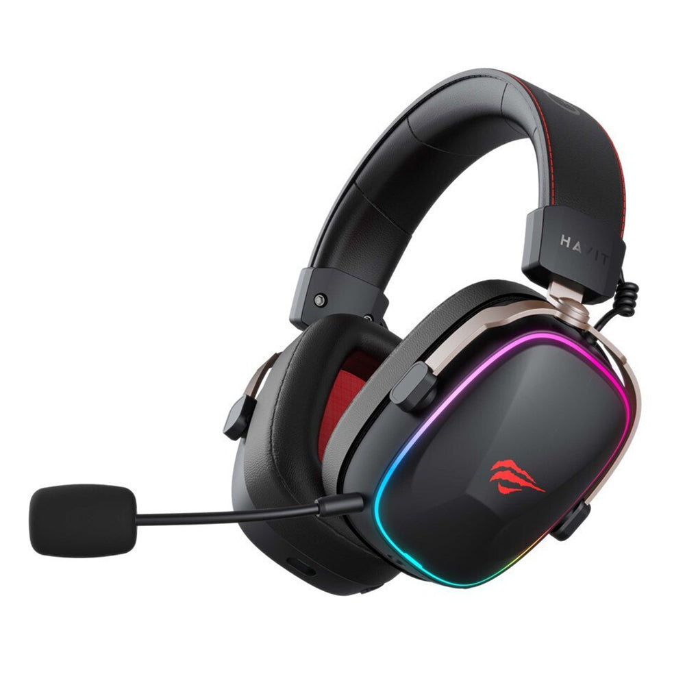 Bežične gaming slušalice HAVIT H2039BG, RGB, BT / Wi-Fi / Žičane, Crne Okr.