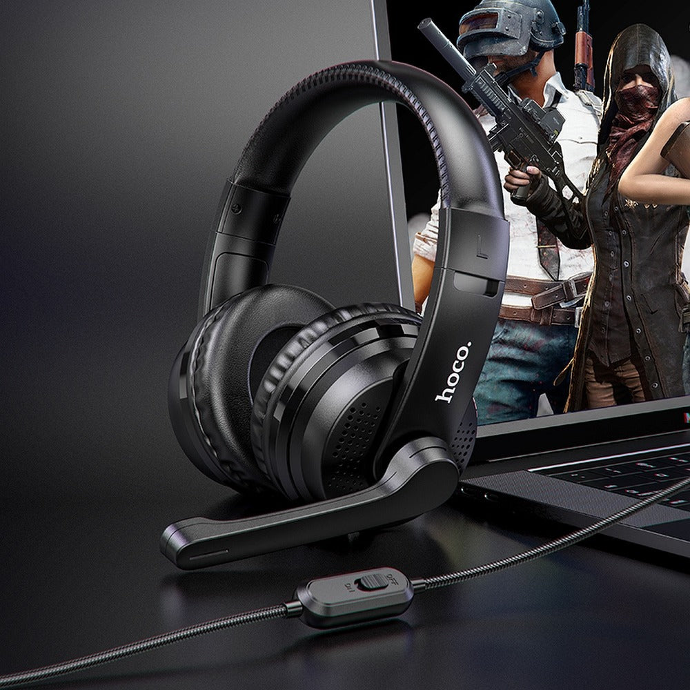 Gaming slušalice 3.5mm HOCO W103, Crne