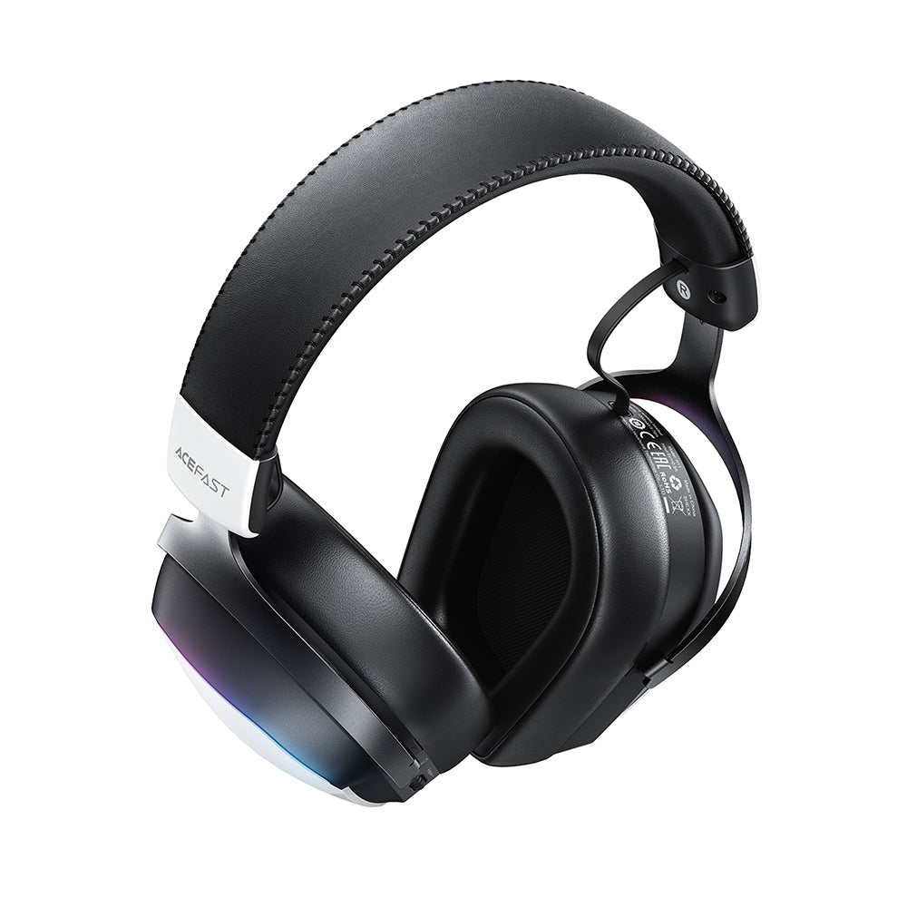 Bežične gaming slušalice Acefast H11, RGB, BT / Wi-Fi / Žičane, Bijele
