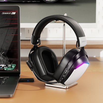 Bežične gaming slušalice Acefast H11, RGB, BT / Wi-Fi / Žičane, Bijele