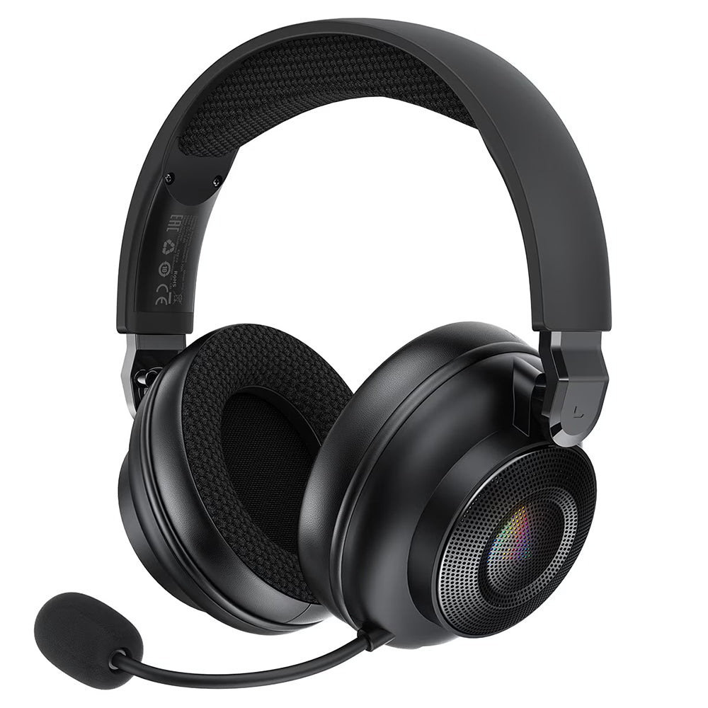 Bežične gaming slušalice Acefast H15, RGB, BT / Wi-Fi / Žičane, Crne