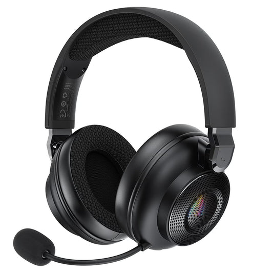 Bežične gaming slušalice Acefast H15, RGB, BT / Wi-Fi / Žičane, Crne
