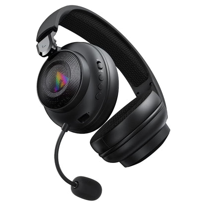 Bežične gaming slušalice Acefast H15, RGB, BT / Wi-Fi / Žičane, Crne