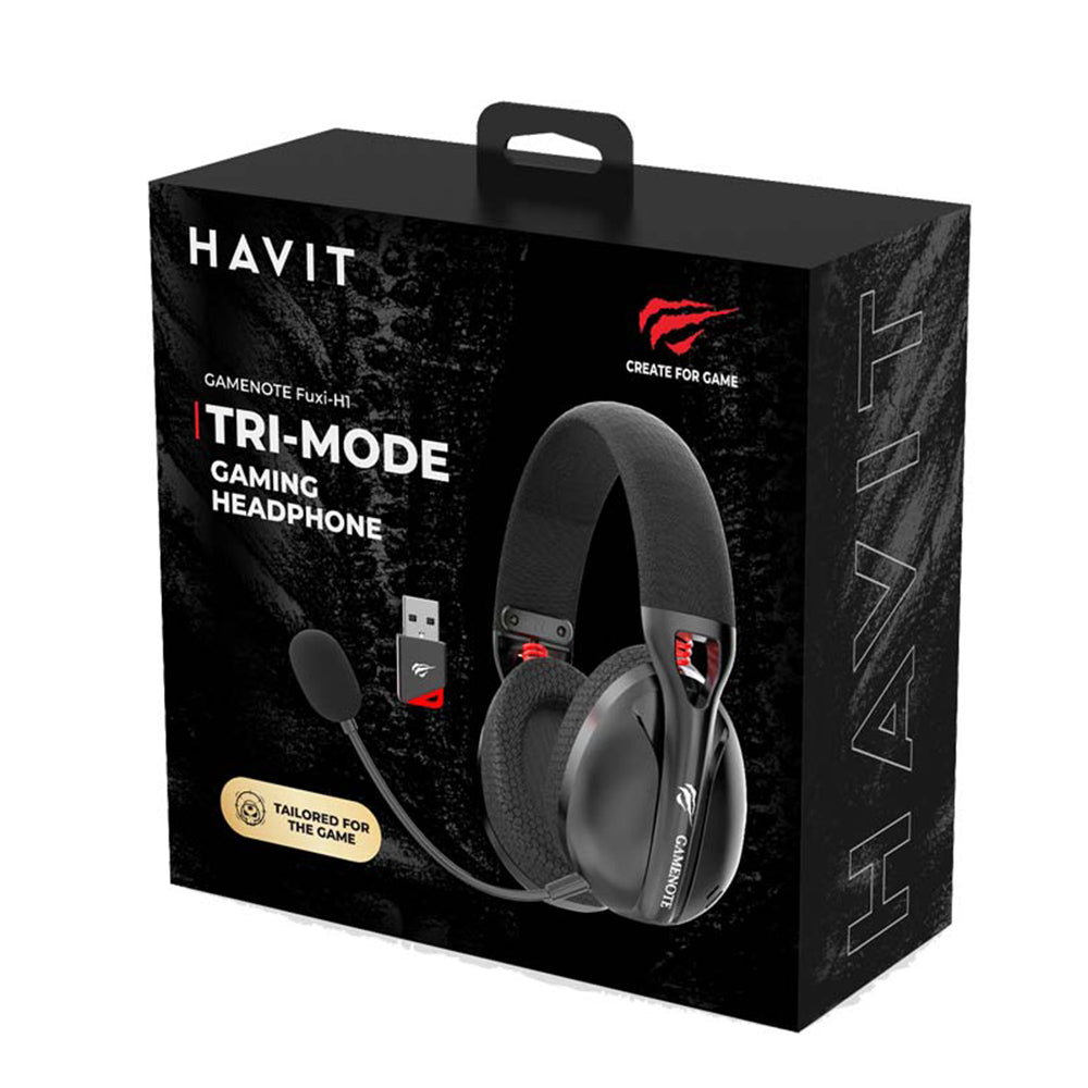 Bežične Gaming Slušalice HAVIT Fuxi-H3, BT / Wi-Fi / Žičane, Siva