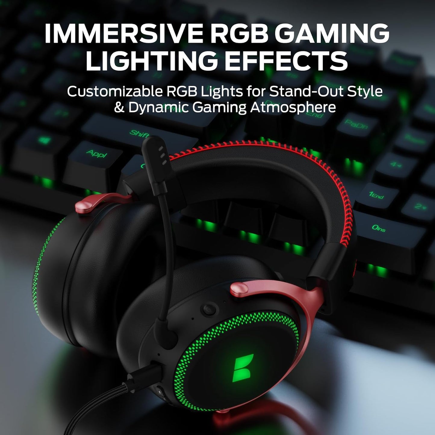 Bežične gaming slušalice Monster Mission 350, BT / Wi-Fi / Žičane, Crne