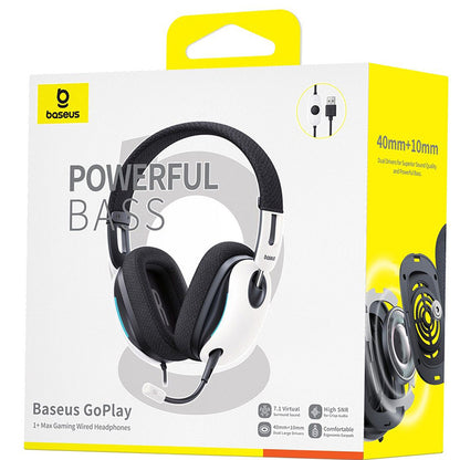 Slušalice USB-A Baseus GoPlay 1+ Max, Bijele A00181003213-00