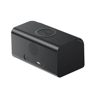 Digitalni sat HAVIT W3041 6u1 s bežičnim punjenjem QI, Crni