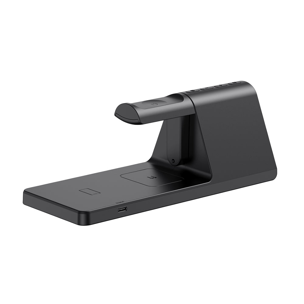 Digitalni sat HAVIT W3042 4u1 s bežičnim punjenjem QI, Crni