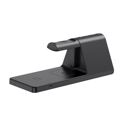 Digitalni sat HAVIT W3042 4u1 s bežičnim punjenjem QI, Crni