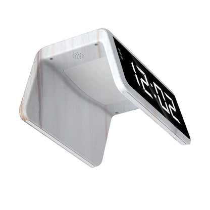 Digitalni sat HAVIT W320 s bežičnim punjenjem QI, Bijeli