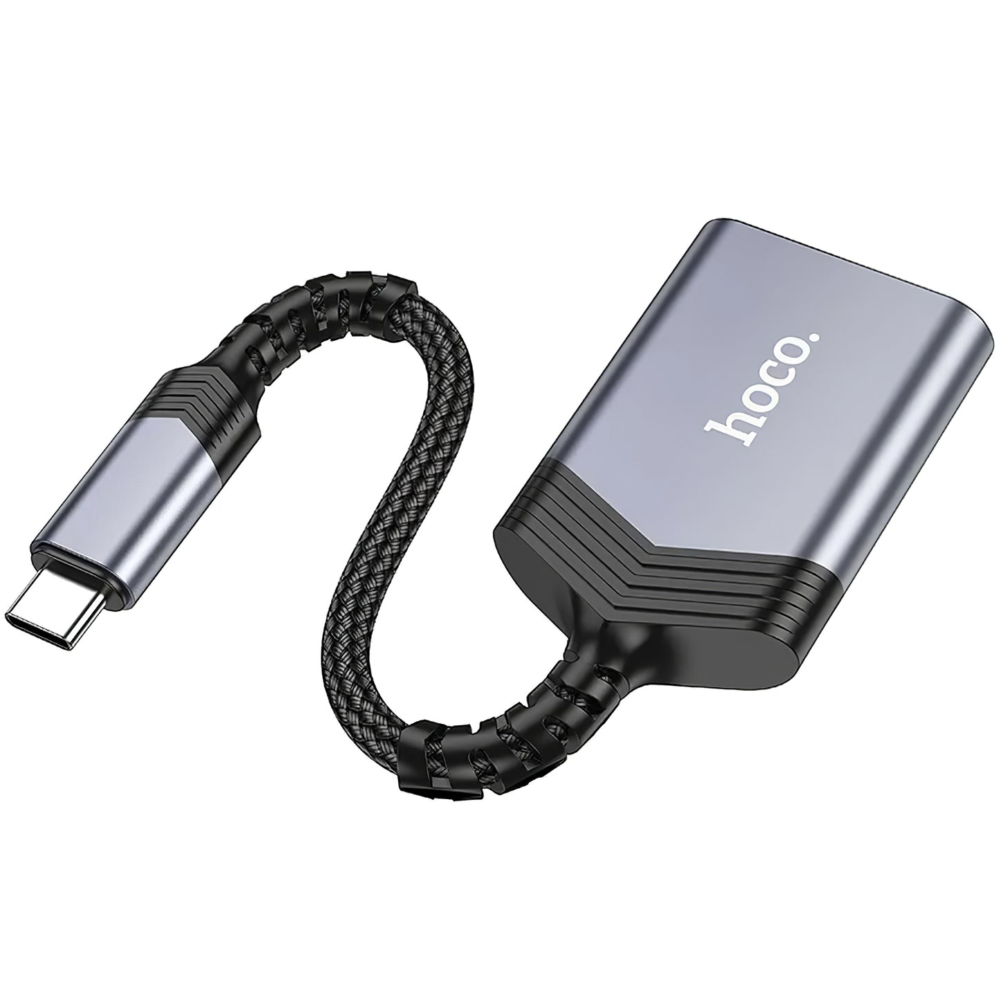 Čitač kartica Lightning HOCO UA25, SD - microSD, Sivi