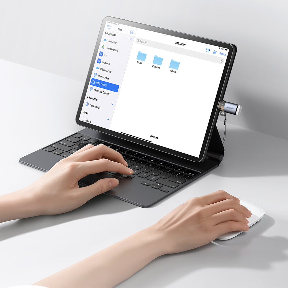 Čitač kartica Lightning McDodo OT-7850, USB-A (OTG) - microSD, Crni