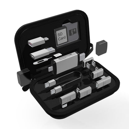 USB / USB-C čitač kartica OEM OmniLink Pro-003 Travel, 10in1, Siva