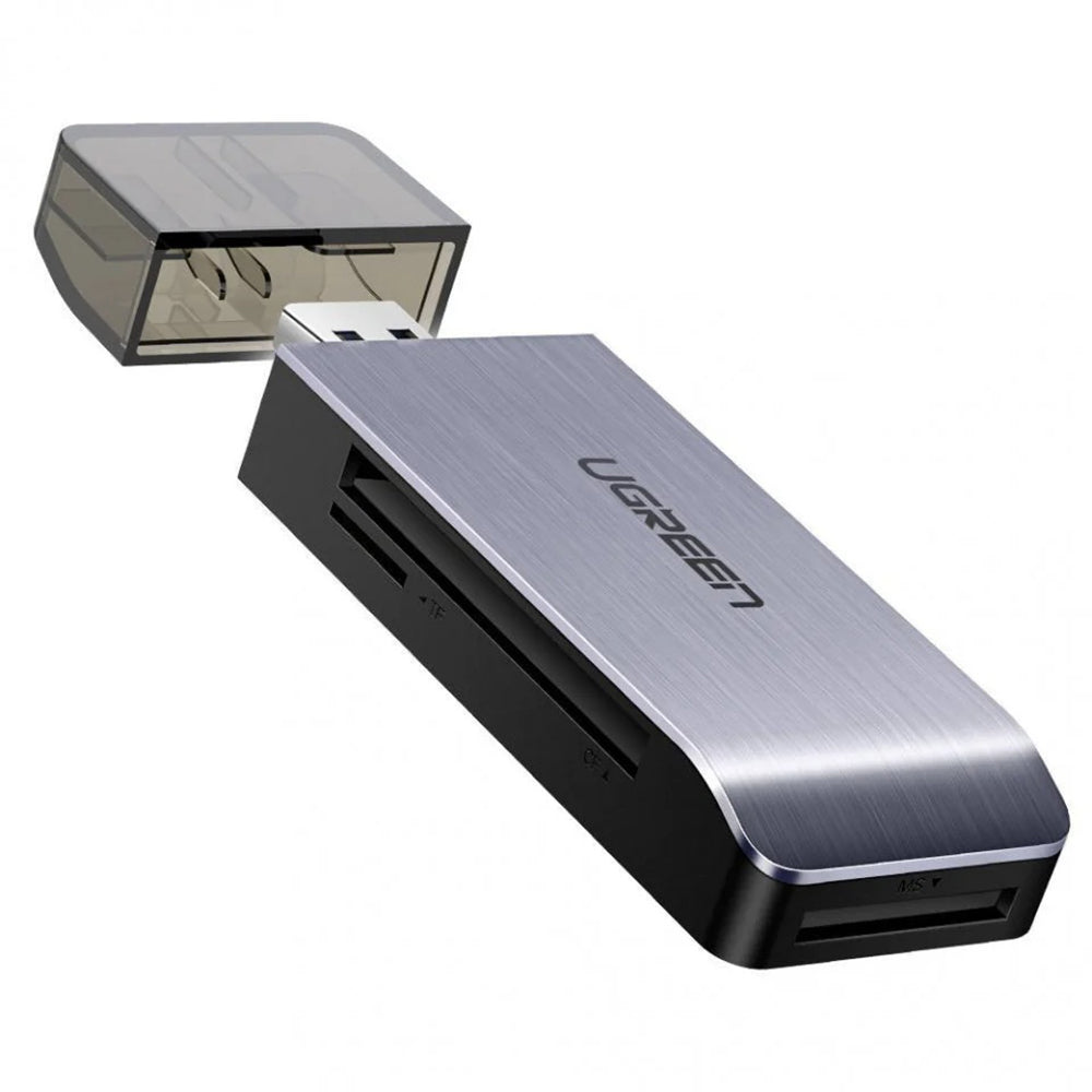 Čitač kartica USB 3.0 UGREEN CM180, SD - microSD - CF - MS, Sivi