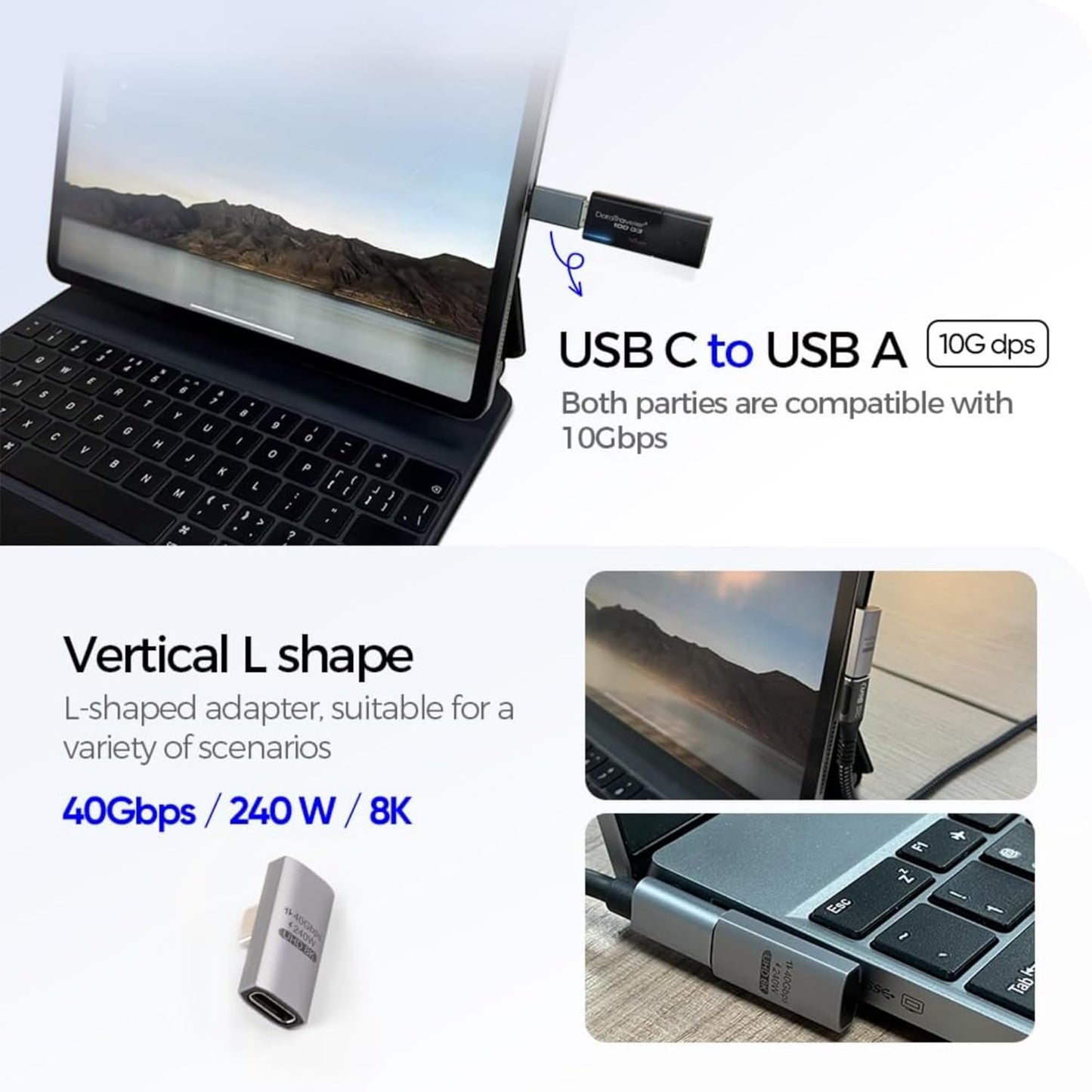 USB / USB-C čitač kartica OEM OmniLink Pro-002 Travel, 7u1, Siva
