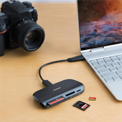 Čitač kartica USB-C SanDisk Image Mate Pro, CF - SD - microSD, Crni SDDR-A631-GNGNN