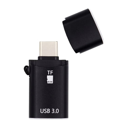 Čitač kartica USB-C Techsuit AluVoltX, USB-A (OTG) - microSD, Crni