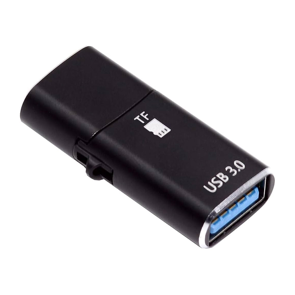 Čitač kartica USB-C Techsuit AluVoltX, USB-A (OTG) - microSD, Crni