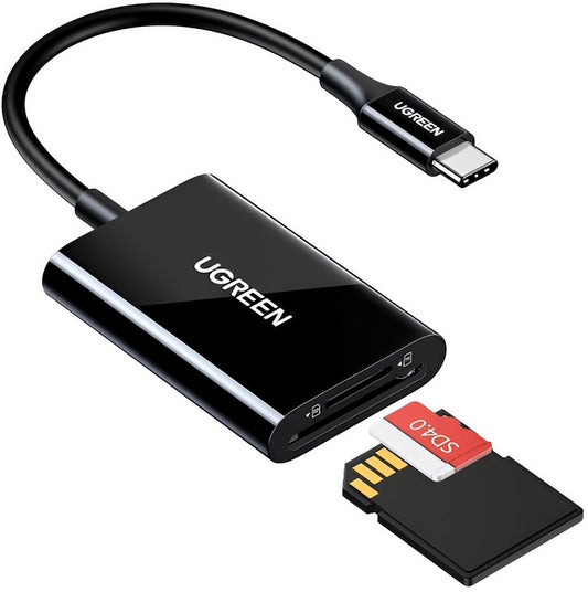 Čitač kartica USB-C UGREEN CM265, SD - microSD, Crni