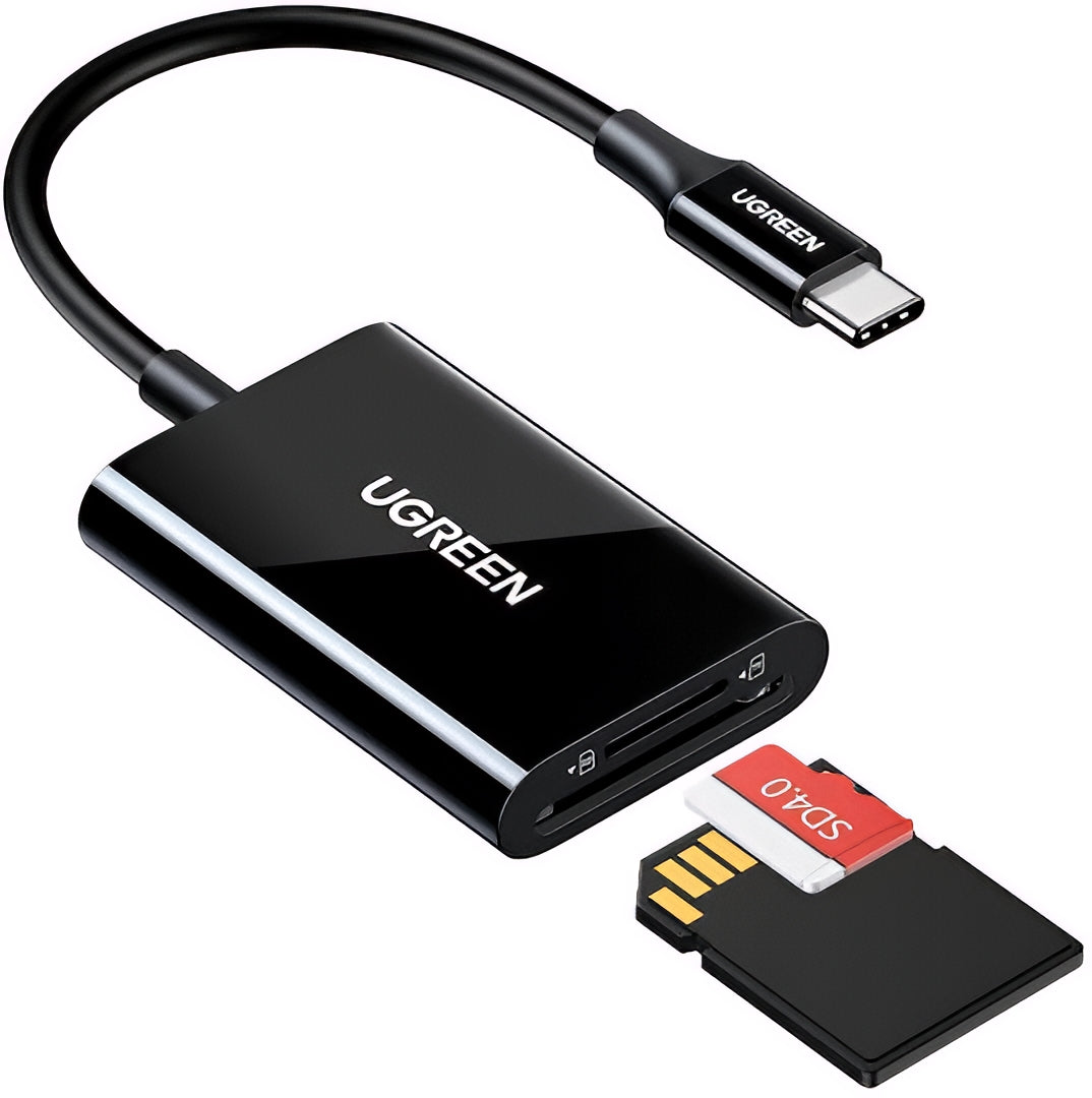 Čitač kartica USB-C UGREEN CM265, SD - microSD, Crni