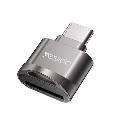 Čitač kartica USB-C Yesido GS19, USB-A (OTG) - microSD, Siva