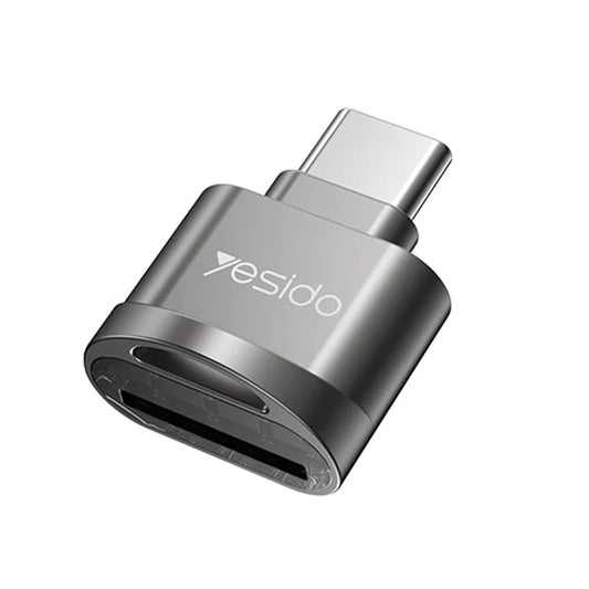 Čitač kartica USB-C Yesido GS19, USB-A (OTG) - microSD, Siva