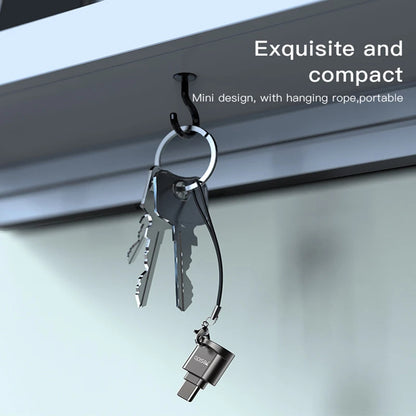 Čitač kartica USB-C Yesido GS19, USB-A (OTG) - microSD, Siva