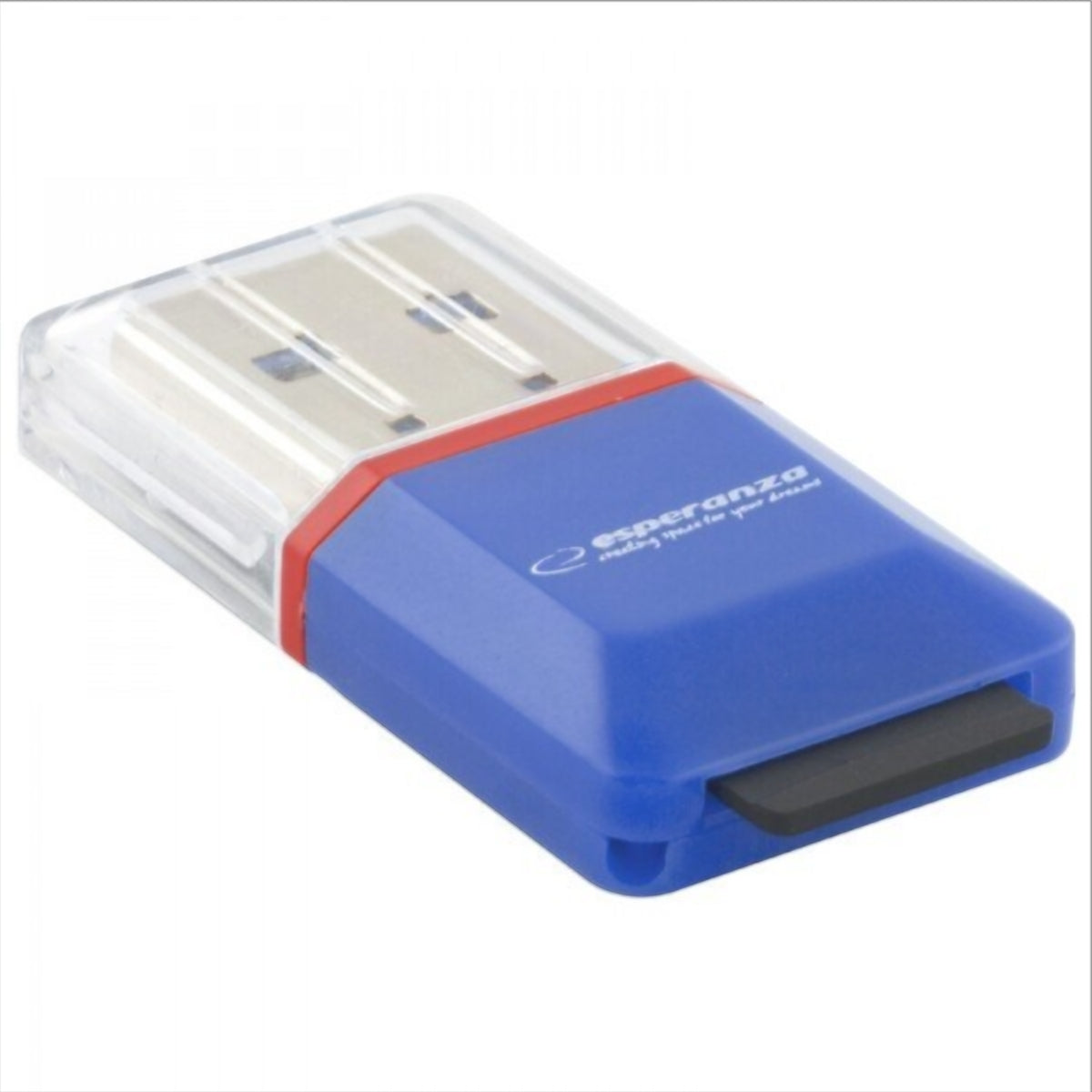 USB čitač kartica Esperanza EA134B, microSD, Plava