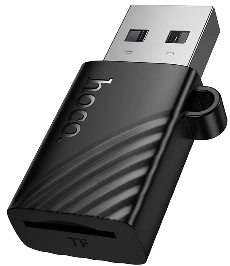 USB čitač kartica HOCO HB53, microSD, Crna