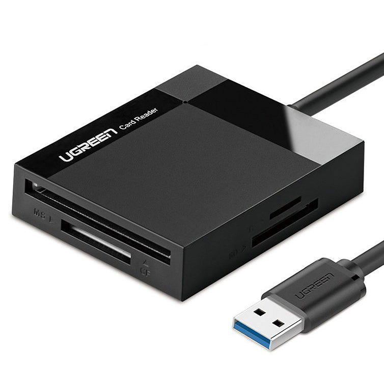 Čitač kartica USB 3.0 UGREEN CR125, SD - microSD - CF - MS, Crni