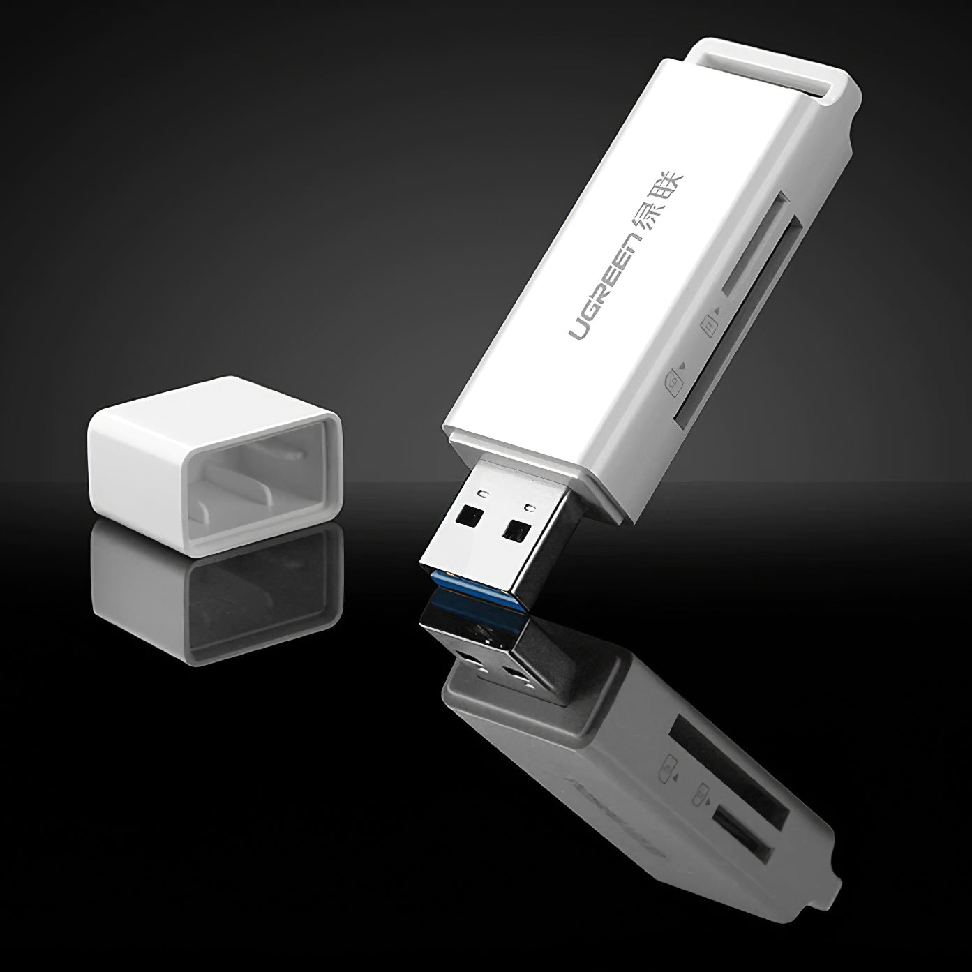 Čitač kartica USB 3.0 UGREEN CM104, SD - microSD, Bijeli