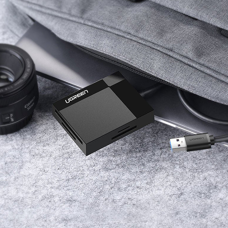 Čitač kartica USB 3.0 UGREEN CR125, SD - microSD - CF - MS, Crni