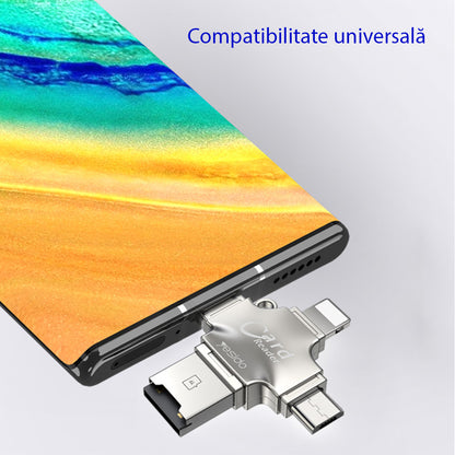 Čitač kartica USB / USB-C / Lightning / microUSB Yesido GS13, microSD, Srebrni