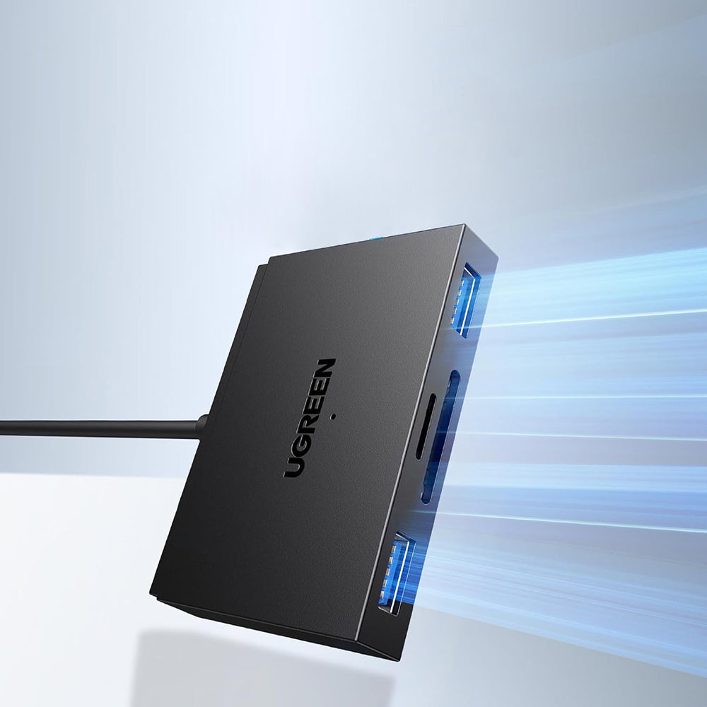 Čitač kartica USB / USB-C UGREEN CM812 (45167), SD - microSD - 2 x USB-A, Crni