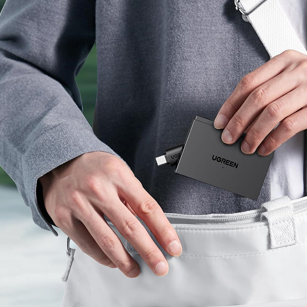 Čitač kartica USB / USB-C UGREEN CM812 (45167), SD - microSD - 2 x USB-A, Crni