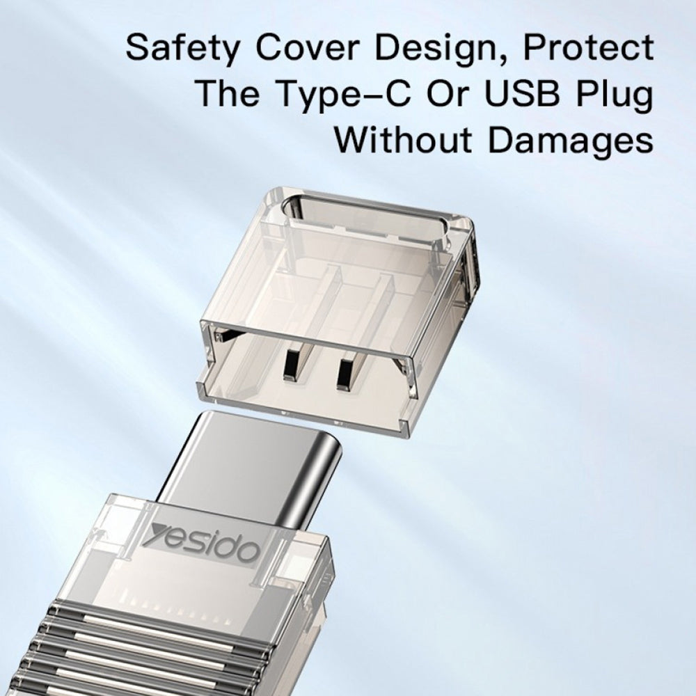 Čitač kartica USB / USB-C Yesido GS21, microSD, Transparent
