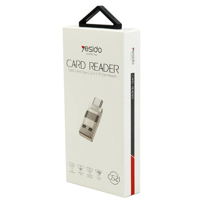Čitač kartica USB / USB-C Yesido GS21, microSD, Transparent